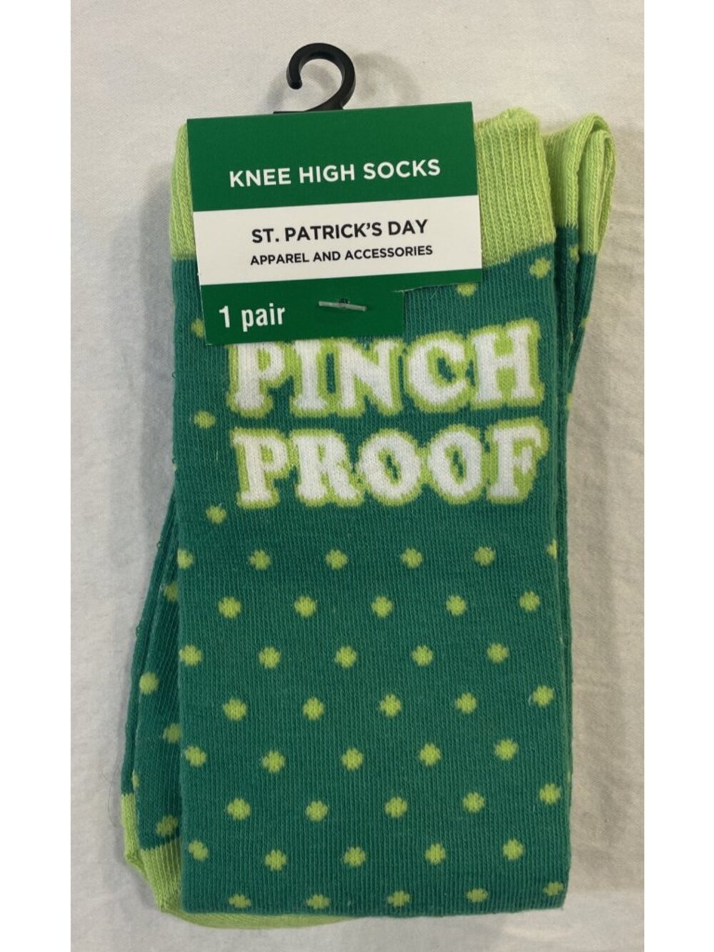 St Patrick's Day Knee High Socks Green Pinch Proof Adult One Size Fits Most
